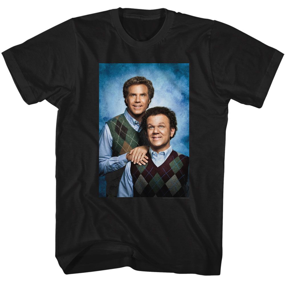 Black Step Brothers t-shirt featuring a Step Brothers Step Brothers Sweater Vest Photo design