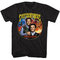 Black Step Brothers t-shirt featuring a Step Brothers Step Brothers Nighthawk and Dragon design
