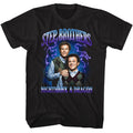Black Step Brothers t-shirt featuring a Step Brothers Step Brothers Lightning Gradient design