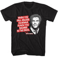 Black Step Brothers t-shirt featuring a Step Brothers Step Brothers Square in the Face design