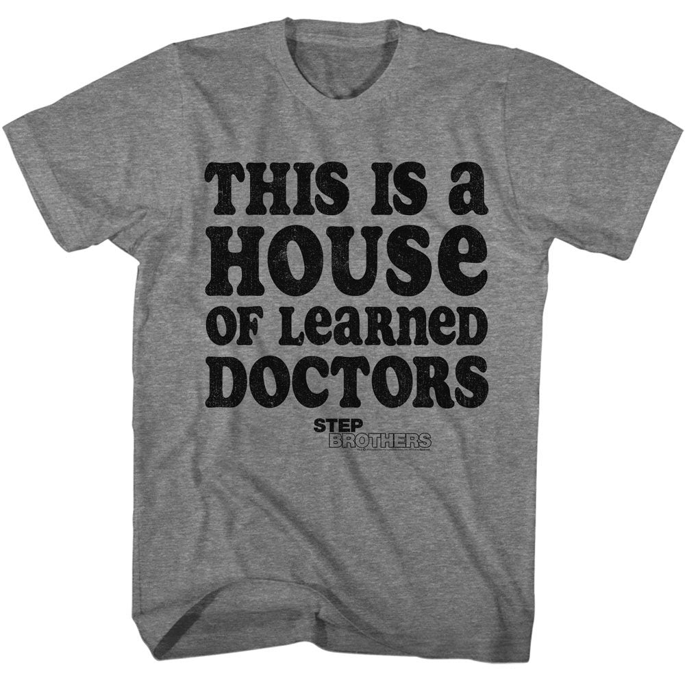 Graphite Heather Step Brothers t-shirt featuring a Step Brothers Step Brothers Learned Doctors design