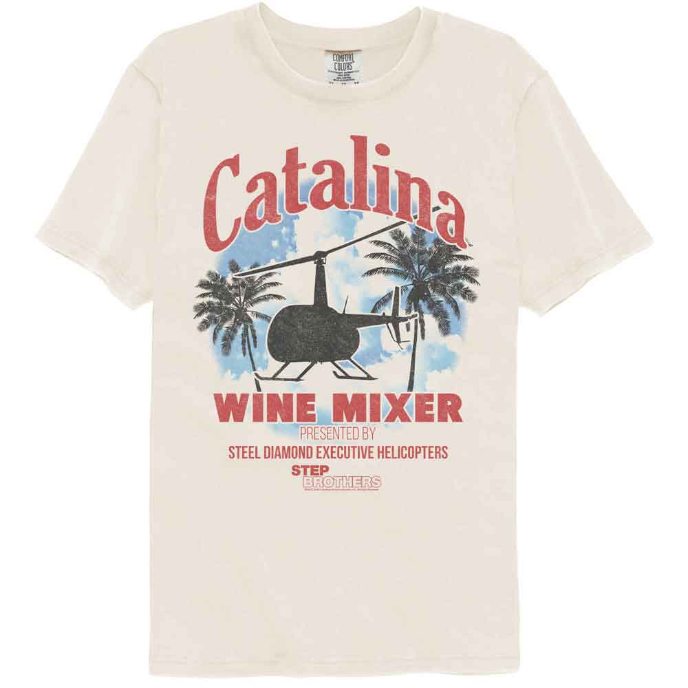 Step Brothers Comfort Colors T-Shirt - Sky Palm Trees Wine Mixer