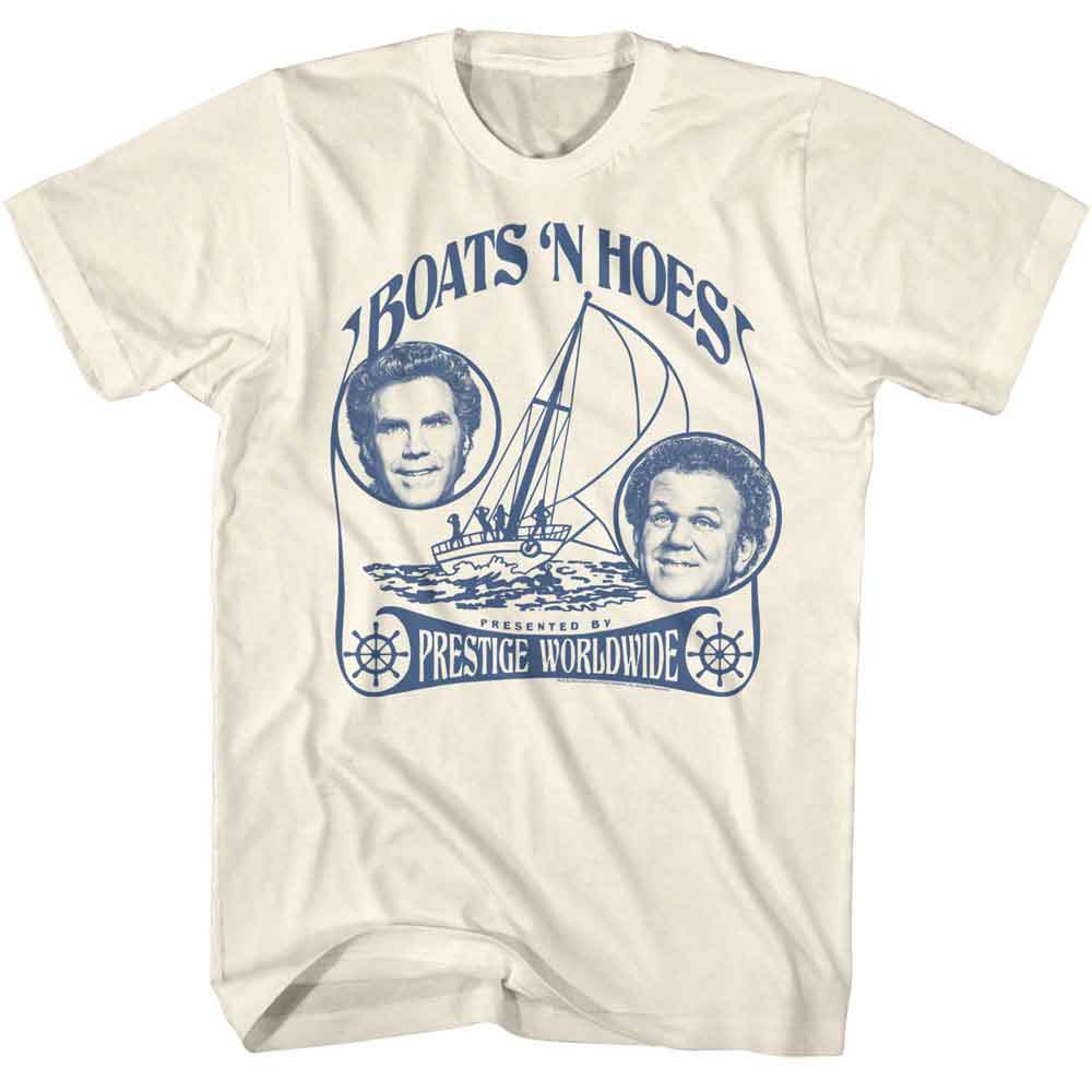 Natural Step Brothers t-shirt featuring a Step Brothers Step Brothers Boats and Hoes Again design