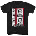 Black Step Brothers t-shirt featuring a Step Brothers Step Brothers Bw Photos design