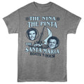 Graphite Heather Step Brothers t-shirt featuring a Step Brothers Step Brothers Nina Pinta Santa Maria design