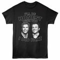 Black Step Brothers t-shirt featuring a Step Brothers Step Bros Honest Fart design