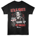 Black Step Brothers t-shirt featuring a Step Brothers Step Brothers Party design
