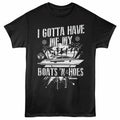 Black Step Brothers t-shirt featuring a Gotta Have Me My Boats 'N Hoes design