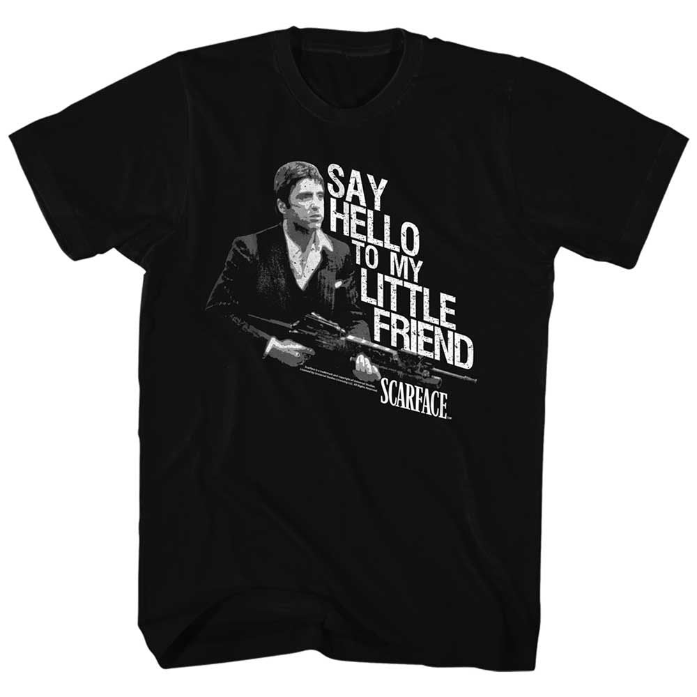 Black Scarface t-shirt featuring a Scarface Little Buddy design