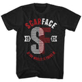 Black Scarface t-shirt featuring a Scarface Sf design