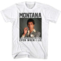 White Scarface t-shirt featuring a Scarface Montana design