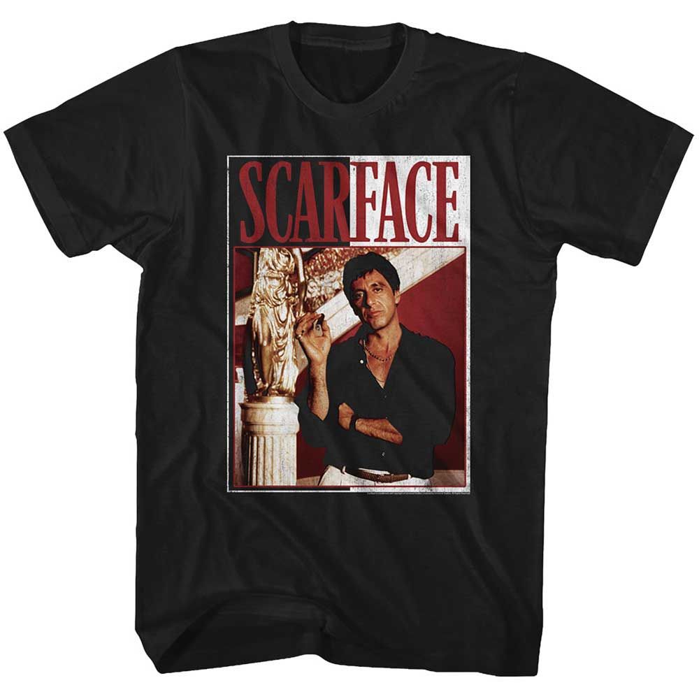 Black Scarface t-shirt featuring a Scarface Scarface design