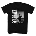 Black Scarface t-shirt featuring a Scarface Don’T design