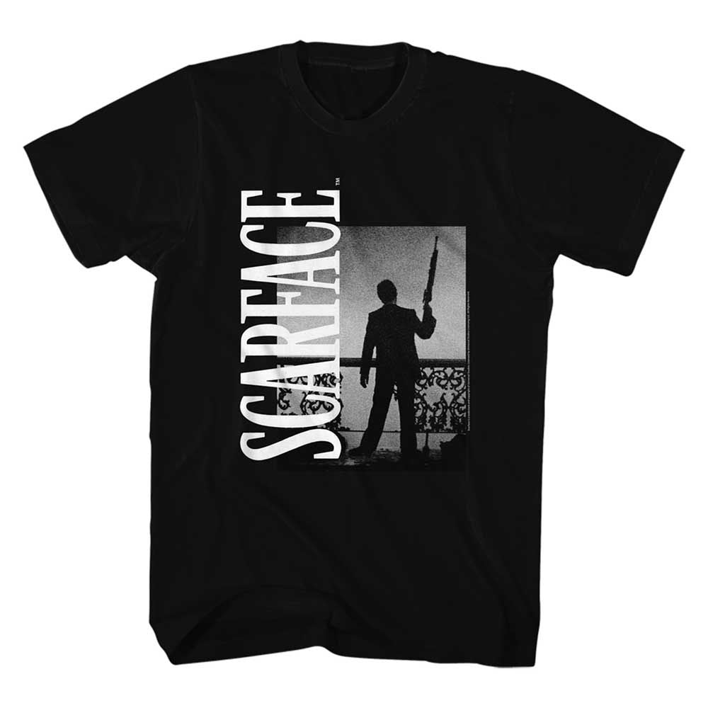 Black Scarface t-shirt featuring a Scarface Don’T design