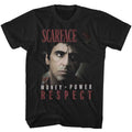 Black Scarface t-shirt featuring a Scarface Mopower design