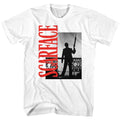 White Scarface t-shirt featuring a Scarface Rd Logo design