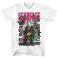 White Scarface t-shirt featuring a Scarface Glitch design