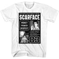 White Scarface t-shirt featuring a Scarface Another Name design