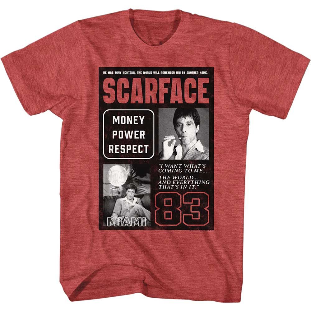 Red Heather Scarface t-shirt featuring a Scarface Another Name design