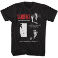 Black Scarface t-shirt featuring a Scarface Scarface Collage design