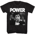 Black Scarface t-shirt featuring a Scarface Scarface Power design