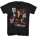 Black Scarface t-shirt featuring a Scarface Scarface Box Collage design