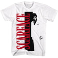 White Scarface t-shirt featuring a Scarface Scarface Sf Split design