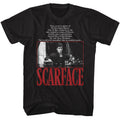 Black Scarface t-shirt featuring a Scarface Scarface American Dream Quote design