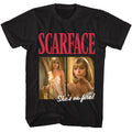 Black Scarface t-shirt featuring a Scarface Scarface on Fire design