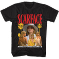 Black Scarface t-shirt featuring a Scarface Scarface Elvira Mpr design