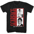 Black Scarface t-shirt featuring a Scarface Scarface Logo Pics design