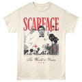 Natural Scarface t-shirt featuring a Scarface Scarface the World design