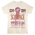 Natural Scarface t-shirt featuring a Scarface Scarface the World Is Yours design