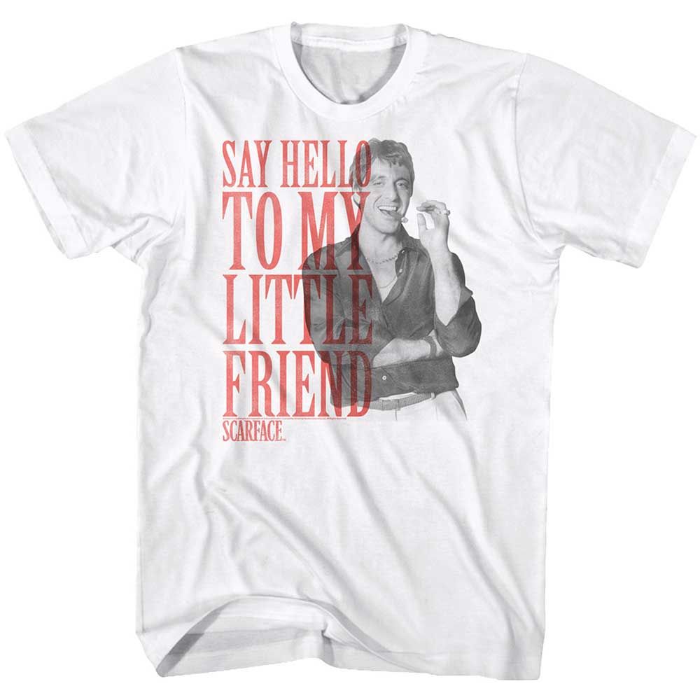 White Scarface t-shirt featuring a Scarface Innuendo design