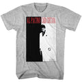 Gray Heather Scarface t-shirt featuring a Scarface Cortada design