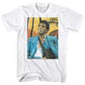 White Scarface t-shirt featuring a Scarface Cig design
