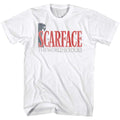 White Scarface t-shirt featuring a Scarface Theworldiy design