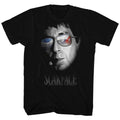 Black Scarface t-shirt featuring a Scarface Cuban Aviators design