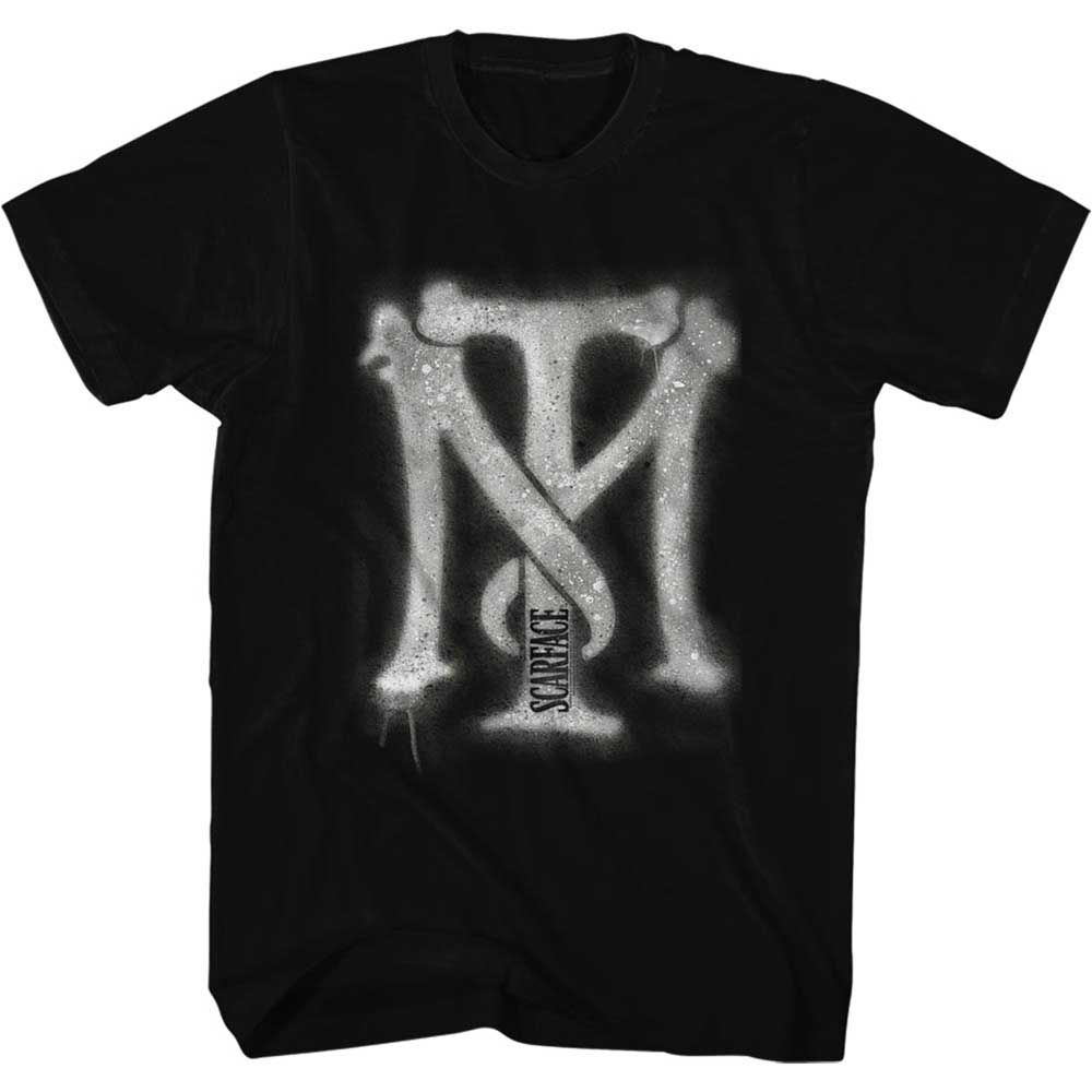 Black Scarface t-shirt featuring a Scarface Spraypaint design
