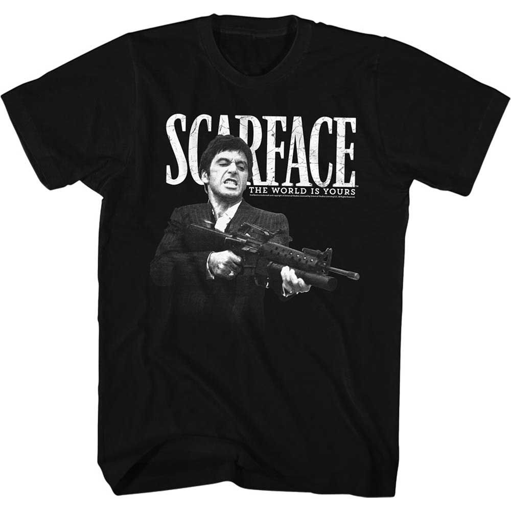 Black Scarface t-shirt featuring a Scarface Scarface design