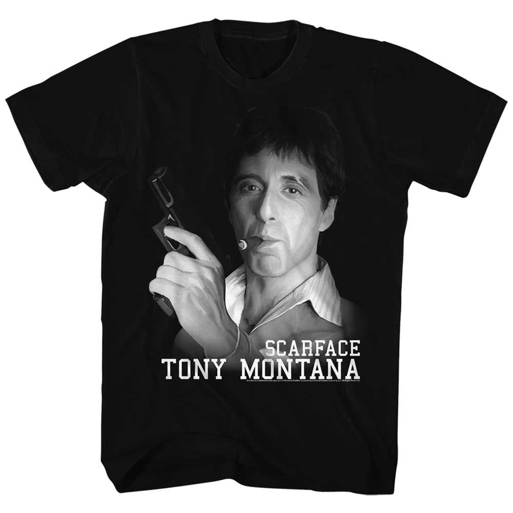 Black Scarface t-shirt featuring a Scarface Tonys Got a Gun design