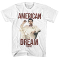White Scarface t-shirt featuring a Scarface Americandream design