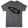 Heather Charcoal Scarface t-shirt featuring a World Is Yours Blimp design