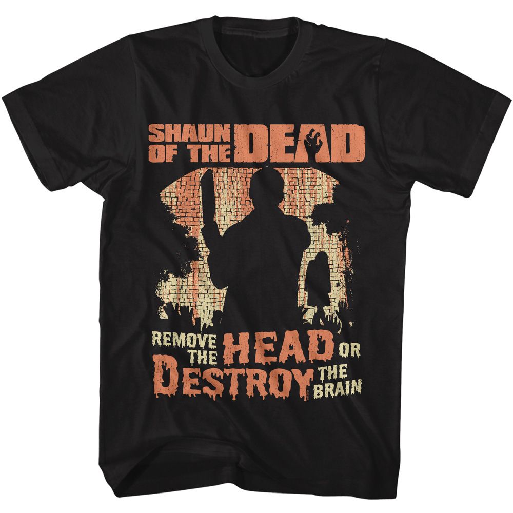 Black Shaun of the Dead t-shirt featuring a Remove the Dead design