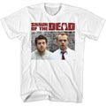 White Shaun of the Dead t-shirt featuring a Shaun and Ed design