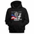 Black Carroll Shelby pullover hoodie featuring a Cobra Flags design
