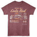 Code Red Carroll Shelby t-shirt in vintage maroon heather