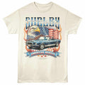 Natural Carroll Shelby t-shirt featuring a American Muscle Eagle design