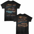 Black Carroll Shelby t-shirt featuring a Grunge GT 500 design