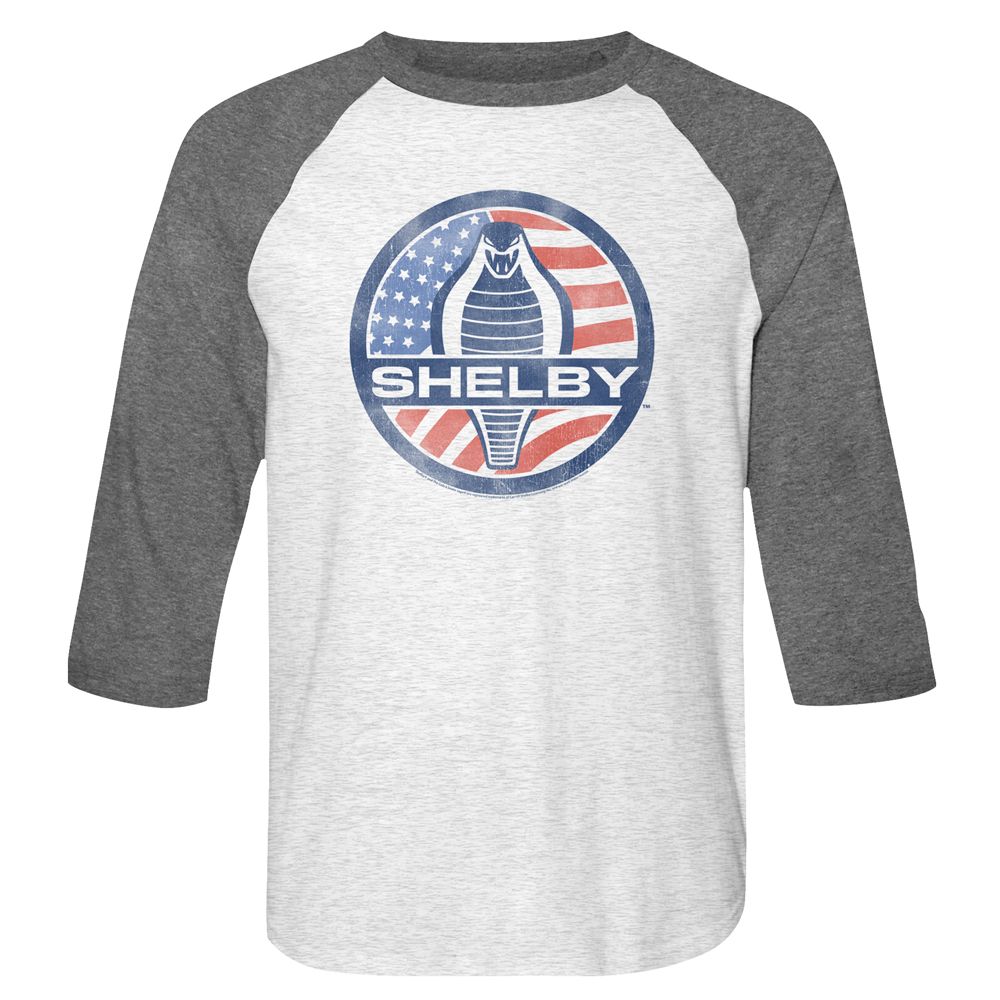 Carroll Shelby 3/4 Raglan - Flag Logo